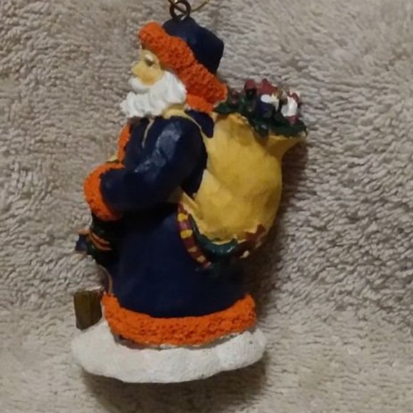 Detroit Tigers Santa ornament wearing blue and orange - Picture 3 of 8